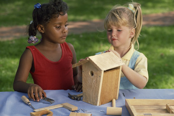 Photo of children working together